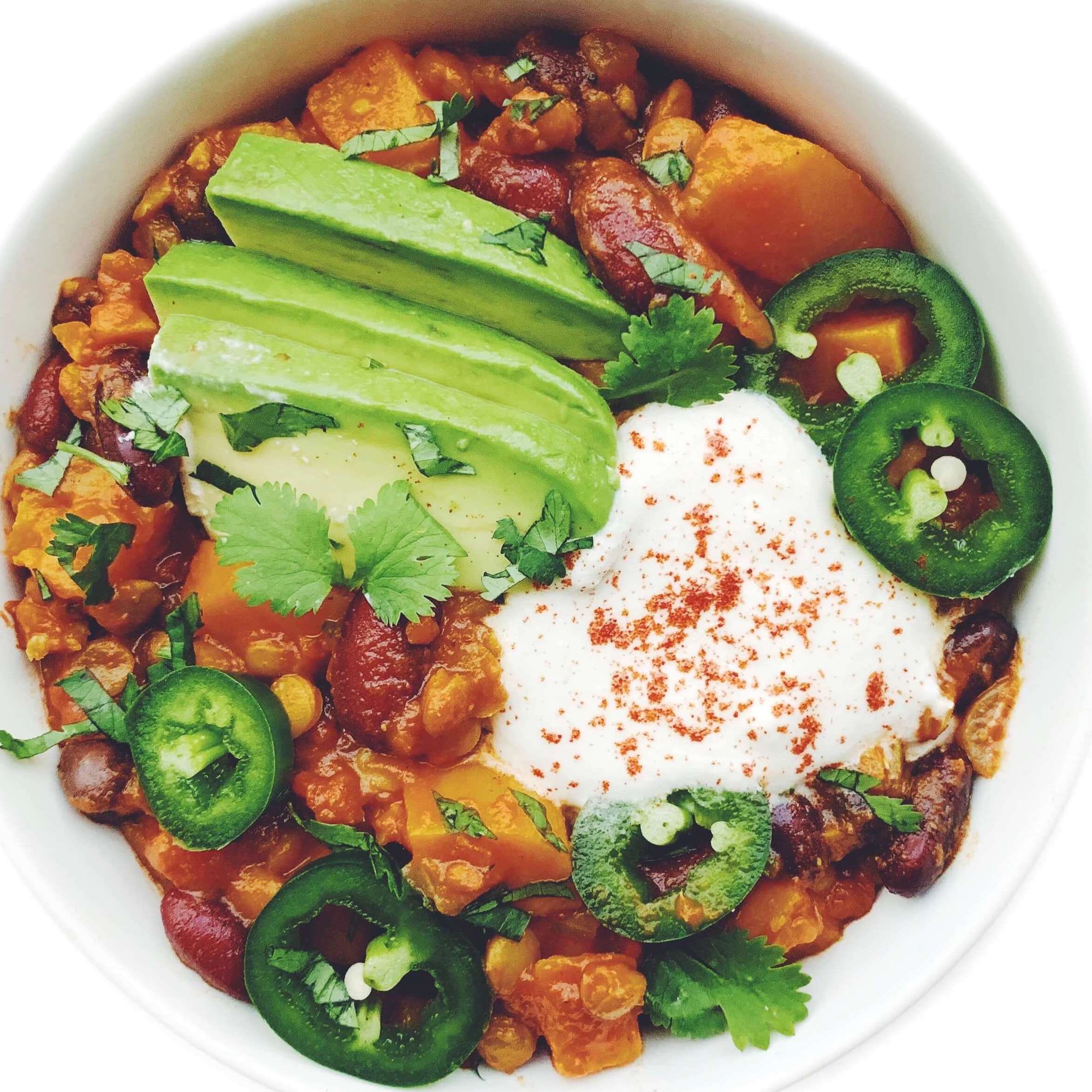 Instant Pot Sweet Potato and Lentil Chili | Feed Your Glow