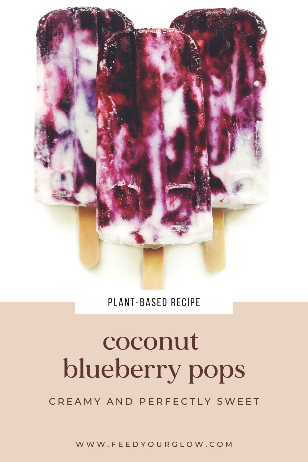 Coconut Blueberry Pops | Feed Your Glow